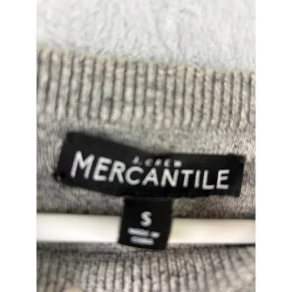 J.Crew Men’s Heather Gray Raglan Pullover Lightweight Sweater - Size Small